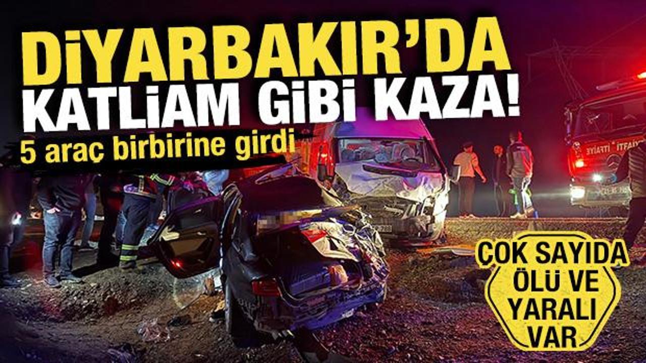 Diyarbakır’da 5 aracın karıştığı zincirleme kaza: 4 ölü, 13 yaralı