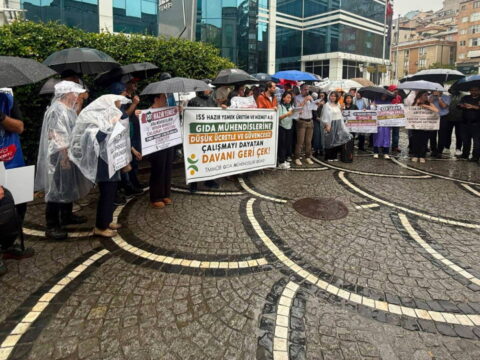 Gida muhendisleri odasi calistirilmasi zorunlu personel taban ucreti uygulamasina iliskin karari protesto etti MnwAQzBm
